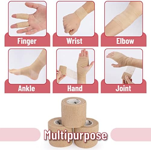 Mr. Pen- Self Adhesive Bandage Wrap, 2" x 5 Yards, 6 Pack