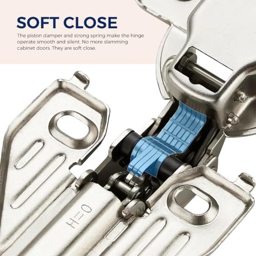 Ravinte Full Overlay Cabinet Door Hinges,105 Degree,2 Packs 1 Pair
