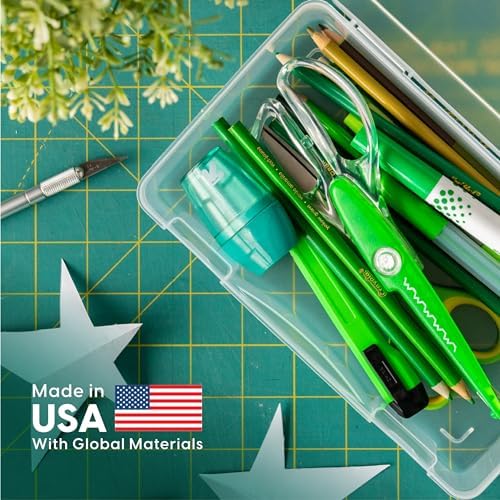 IRIS USA Clear Cases |Made in USA| Plastic Box Organizers (6-Pack)- Medium