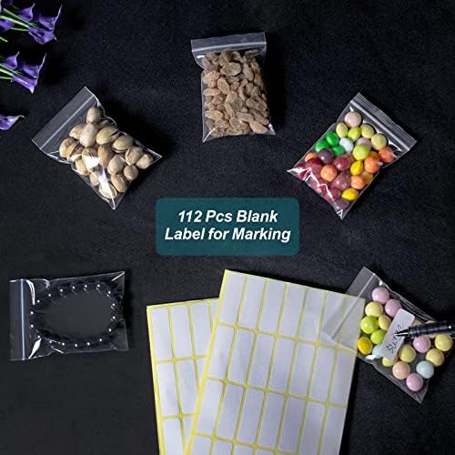 500 Pcs Small Plastic Bags, Mini Baggies, Jewelry Bag Clear Plastic