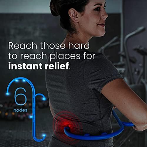 LiBa Deep Tissue Back Neck Massager Theracane for Pain Relief Blue