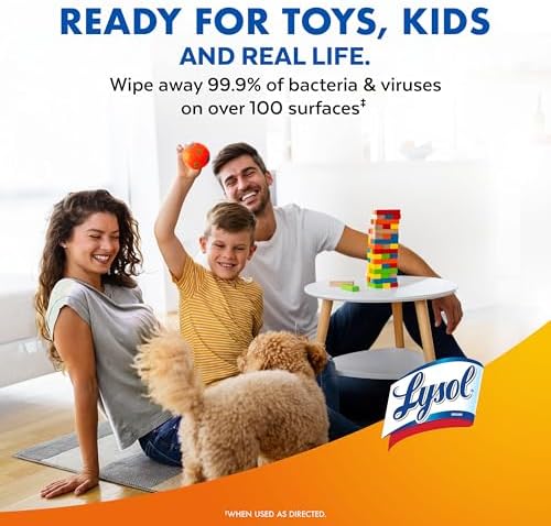 Lysol Disinfecting Wipes, Cleaner, Lemon + Linen + Mango, 80 ct. (3 Pack)