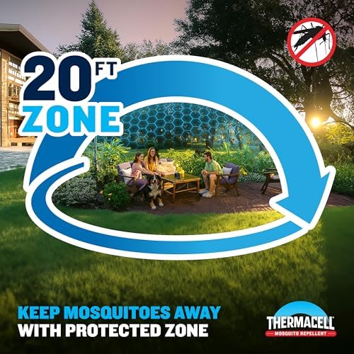 Thermacell E-ZoneGuard Patio + Mosquito Repeller, 6.5Hr Bat + Charging Dock