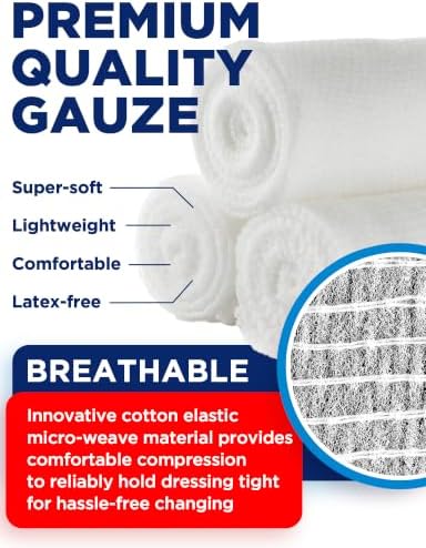 Medical Gauze Rolls – 24pk – 4" x4.1yd – Soft and Breathable Gauze Bandage