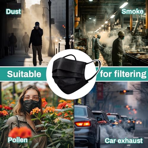 MAQIHAN 100 PCS Disposable Face Masks - 3 Ply Filter Protection Masks