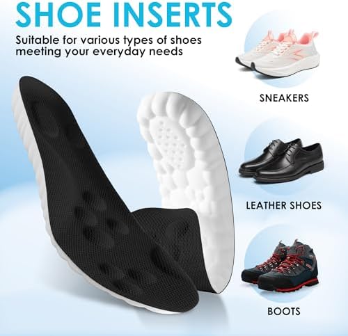 4D Cloud Steppers Insoles for Men and Women - Inserts, Soft, Memory Foam