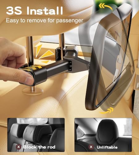 TAZENI Baby Car Mirror for Rear Facing Car Seat, Patented Stable Hook Clip
