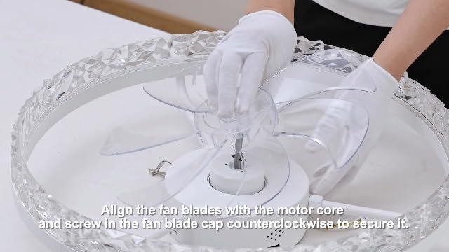 LEDIARY 20" Modern Ceiling Fans with Lights and Remote, White Fandelier