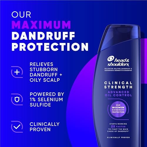Head & Shoulders Clinical Strength Advanced Oil Control Anti-Dandruff Shampoo Twin Pack, 1% Selenium Sulfide, 13.5 fl oz Each