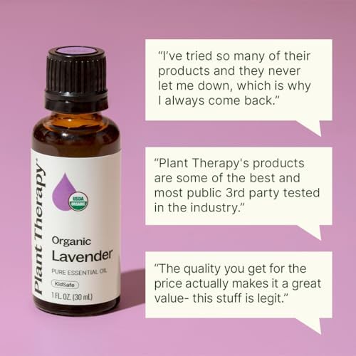 Plant Therapy Organic Lavender Essential Oil 30 mL, USDA Certified Organic