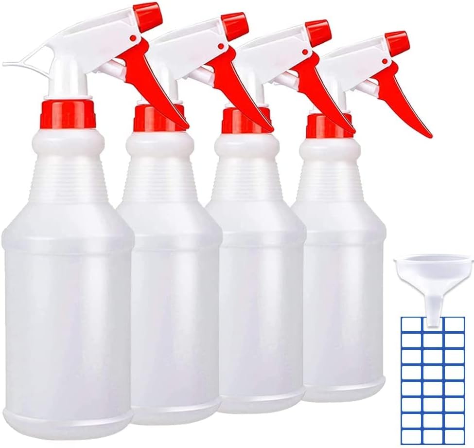Empty Spray Bottles 16oz/2Pack - Adjustable Spray Bottles for Cleaning