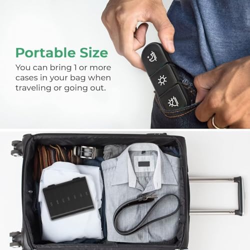 PULIV Weekly Pill Organizer 3 Times a Day, Light-Proof Pill Case for Pills