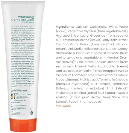 Himalaya Botanique Whitening Complete Care Toothpaste, Mint 4 Pack, 5.29 Oz