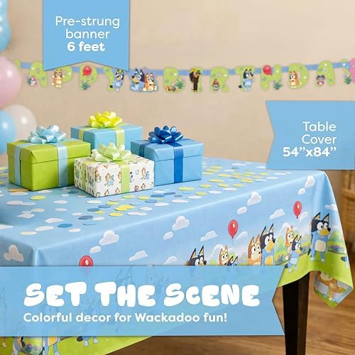 Bluey Birthday Decorations, Party Supplies, Serves 16 Guests