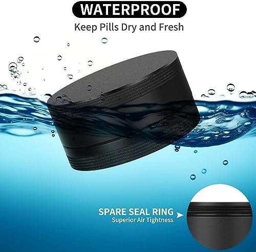 Portable Pill Case Pill Box Daily - Waterproof Single Metal Pill Organizer