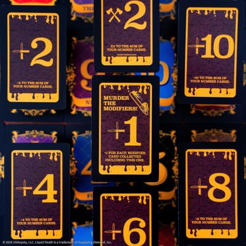 Flip 7: Liquid Death Edition, Featuring Cards