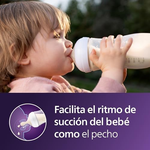 Philips Avent Natural Baby Bottles, Medium Flow, 9 oz, BPA-Free, 4-Pack