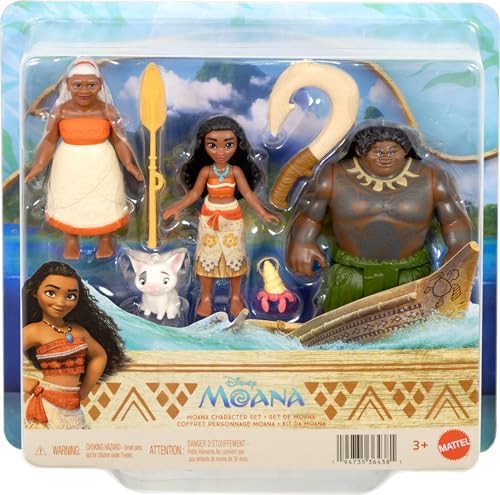 Mattel Disney Moana Set of 3 Small Dolls & Accessories
