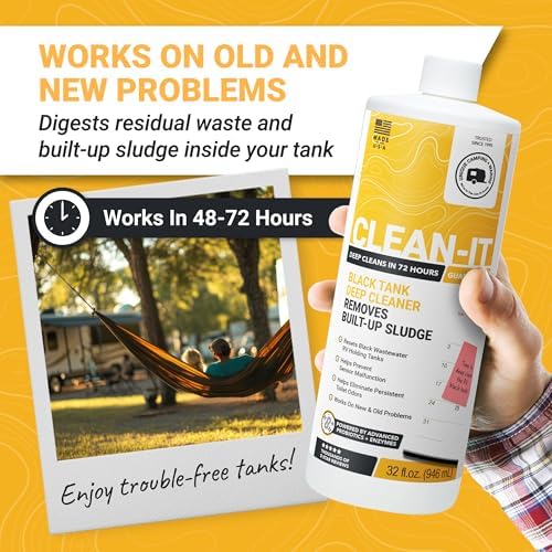 Unique Clean-It Liquid RV Black & Holding Tank Cleaner, 32 oz