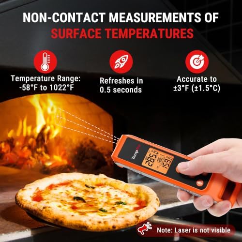 TempPro TempScan 2-in-1 Infrared Thermometer Gun with Meat Probe