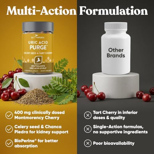 Eu Natural Purge Uric Acid Flush with Tart Cherry & Celery Seed, 120 Caps