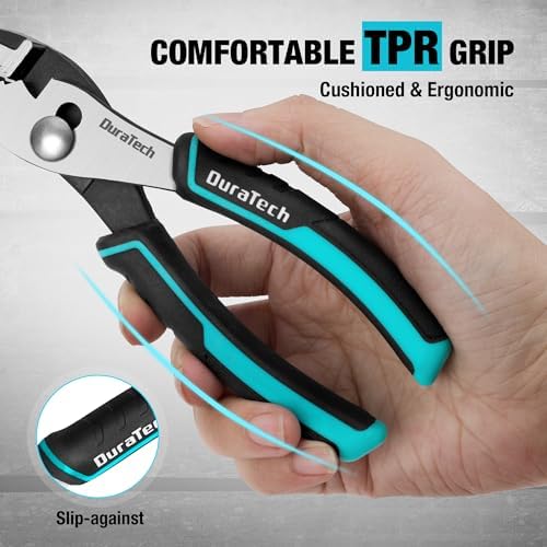 DURATECH 6 Inch Slip Joint Pliers, Small Pliers with Comfortable TPR Handle