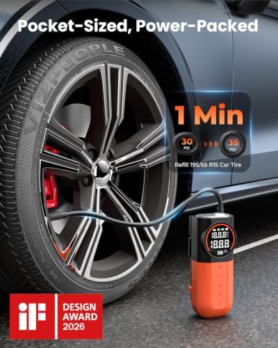 ETENWOLF S1 Tire Inflator Portable Air Compressor, 160PSI Cordless Air Pump