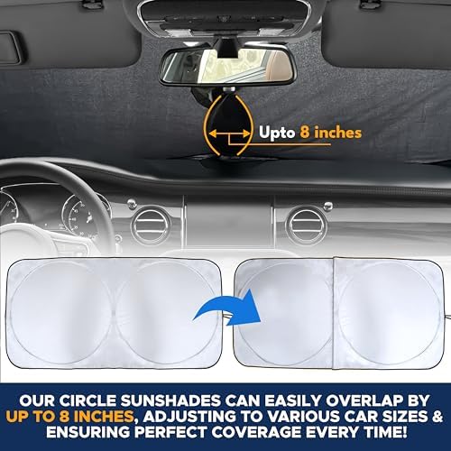 Econour Car Windshield Sun Shade, Front Window Sun Blocker for SUVs,Sedan