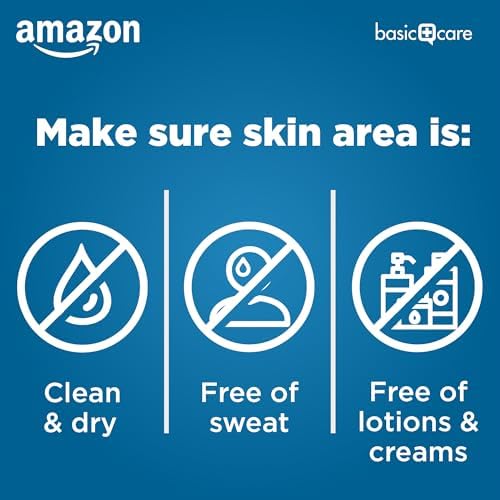 Amazon Basic Care Waterproof Clear Adhesive Bandages for Minor Cuts and Scrapes, Non-Stick Pad, First Aid and Wound Care Supplies, Assorted Sizes, 100 Count