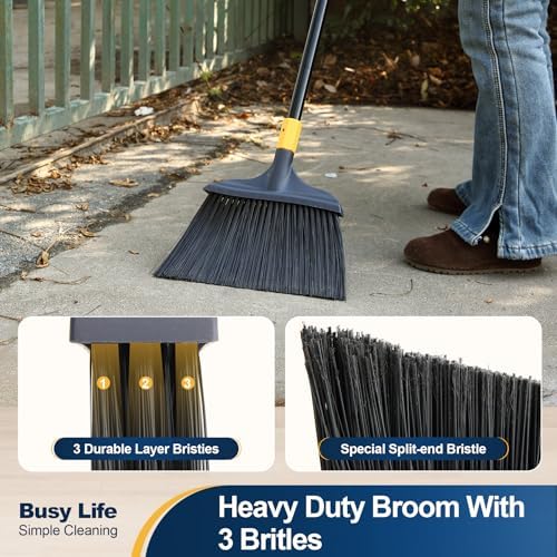 Yocada Heavy-Duty Broom Outdoor Commercial Broom 54Inch
