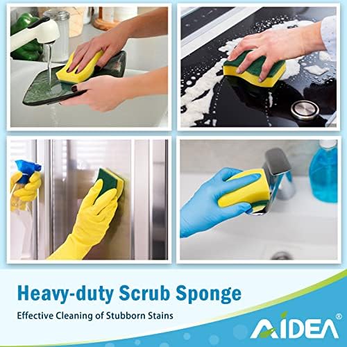 AIDEA Sponges Kitchen, 50 PK Heavy Duty Dish Sponge Kitchen, Scrub Sponges