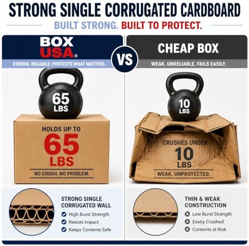 BOX USA Medium Moving Boxes 18L x 14W x 12H 20-Pack - Corrugated Cardboard Box for Shipping, Mailing, Packing, Packaging and Storage