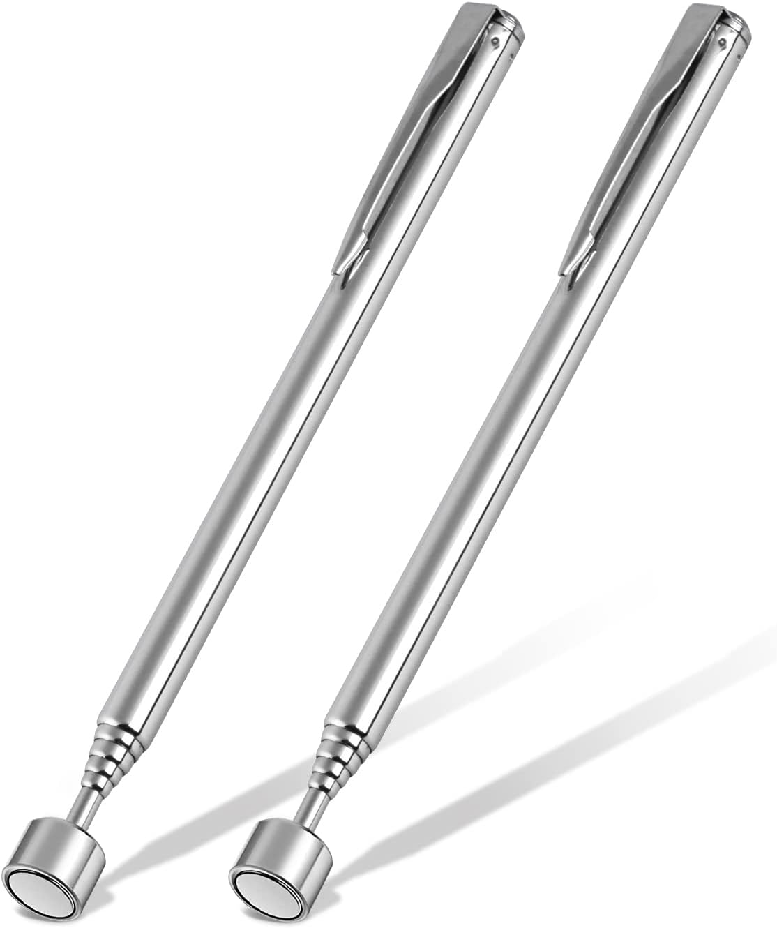 1 Piece 3.5LBs Telescoping Magnetic Pickup Tool, with Pen Clip Design, Magnet Stick Rod Extendable 5.1" to 25.4" for Men, Birthday, Father's Day, Christmas Gift