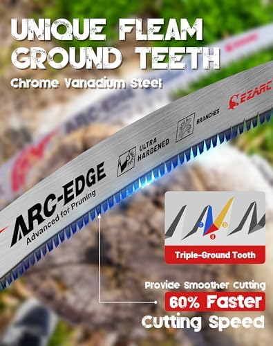 EZARC Arc Edge Reciprocating Saw Blades, 15-Inch 6TPI for Pruning, 3-Pack