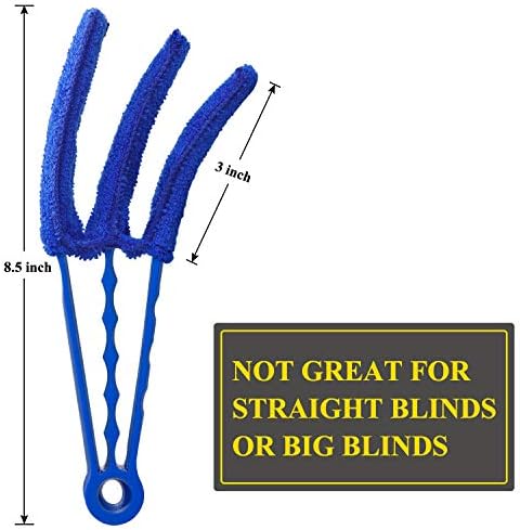 Hiware Window Blind Cleaner Duster Brush with 5 Microfiber Sleeves - Blind Cleaner Tools for Window Shutters Blind Air Conditioner Jalousie Dust