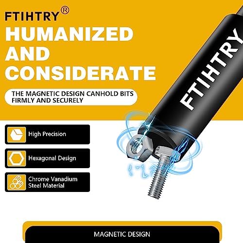 FTIHTRY 1/4”Magnetic Extension Socket Drill Bit Holder, 60mm 100mm 150mm Long(2.36-6"), 9pcs Screwdriver Extension, Quick-Change Hex Shank Set