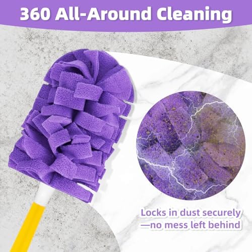 12 PCS Microfiber Reusable Duster Refills for Swiffer Duster