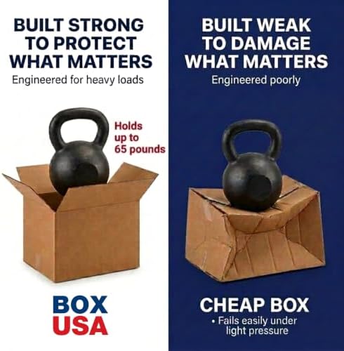 BOX USA Boxes Holds 65lbs, 18x12x6 25-Pk for Moving, Shipping & Packing