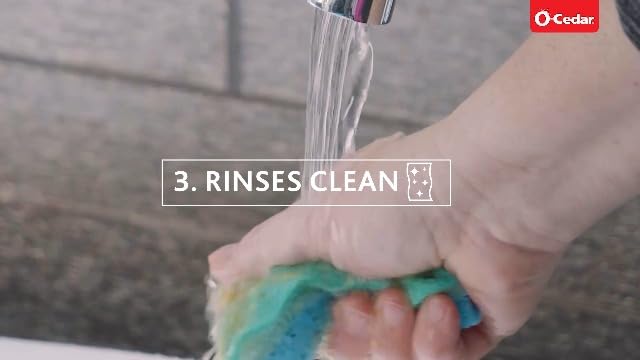 O-Cedar Scrunge Multi-Use Scrub Sponge (Pack of 6) | Non-Scratch, Odor-Resistant, All-Purpose Scrubbing Sponge | Safely Cleans All Hard Surfaces in Kitchen & Bathroom