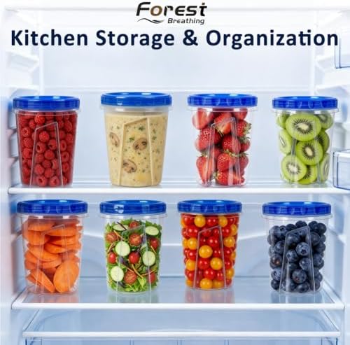 10 Pack 34oz Soup Freezer Storage Containers with Twist Lids for Meal Prep