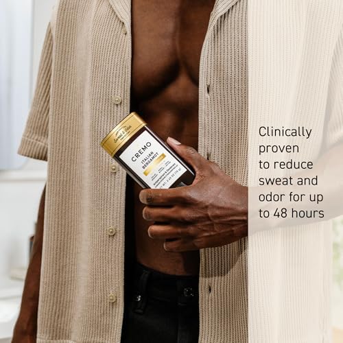 Cremo Deodorant & Antiperspirant for Men, Italian Bergamot, 2.65 oz