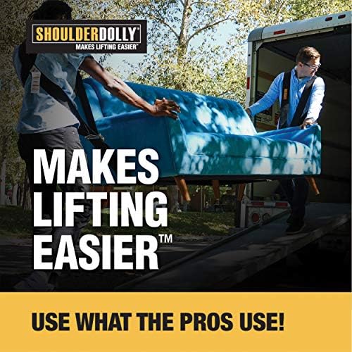 Shoulder Dolly Moving Straps - Lifting Strap for 2 Movers - Move, Lift, Carry, And Secure Furniture, Appliances, Heavy, Bulky Objects Safely, Efficiently, More Easily Like The Pros - LD1000