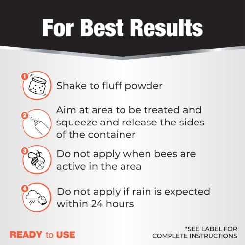 Revenge Spider & Ground Bee Killer, 10 oz Ready-to-Use Dust Treatment