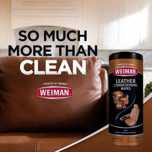 Weiman Leather Cleaner, Conditioner & Protector, 4 Pack, Car Interior
