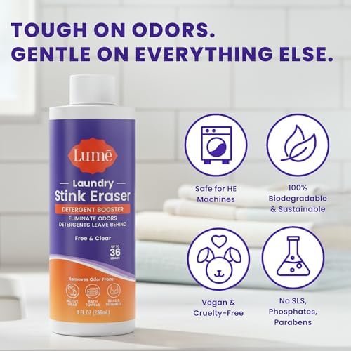 Lume Laundry Stink & Stain Eraser - Detergent & Sink Soak - 8oz, 2 pk