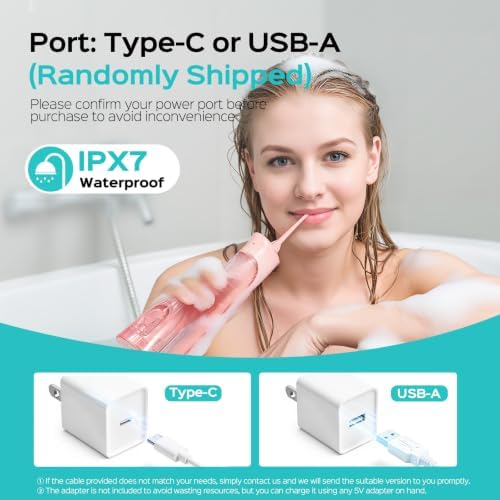 COSLUS ADA Accepted C50 Water Dental Flosser, 4 Modes 5 Intensity Levels