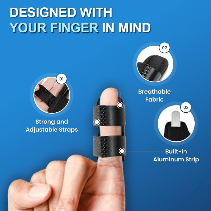 Pinky Finger Splint (2 Pack) Trigger Finger Pinky Splint for Pain Relief