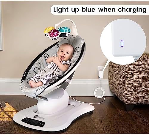 10ft Power Cord for 4moms mamaRoo 4, 12V 3A Charger for RockaRoo Baby Swing
