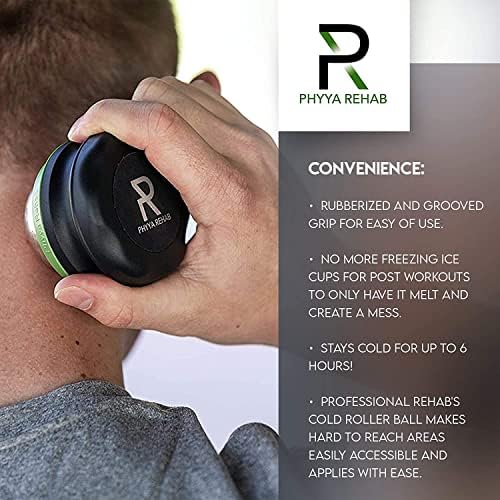 Phyya Rehab - Massage Ice Roller Ball - Roller for Muscles Deep Tissue - Cold Therapy - Plantar Fasciitis Roller