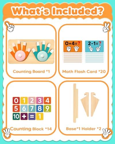 Montessori Learning Toys for 3 4 5 Year Old Gift, Number Counting Block Toy